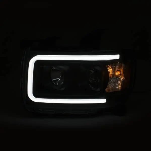 ANZO 2015+ GMC Canyon Projector Headlights w/ Plank Style Design Black w/ Amber thumbnail 9