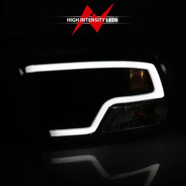 ANZO 09-18 Dodge Ram 1500 Plank Style Projector Headlights Black w/ Halo thumbnail 10