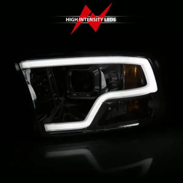 ANZO 09-18 Dodge Ram 1500 Plank Style Projector Headlights Chrome w/ Halo thumbnail 6