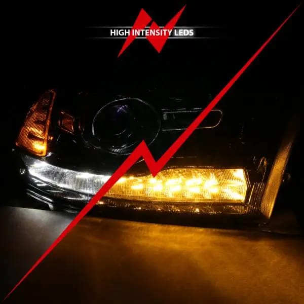 ANZO 2009-2018 Dodge Ram 1500 Projector Plank Style Switchback H.L Halo Black Amber (OE Style) thumbnail 11