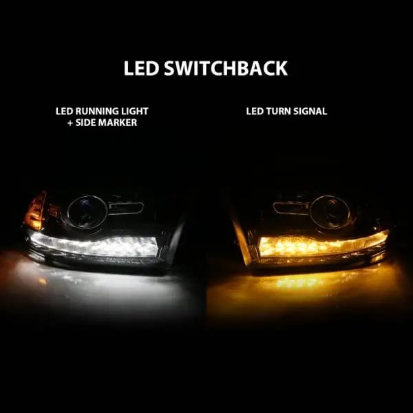 ANZO 2009-2018 Dodge Ram 1500 Projector Plank Style Switchback H.L Halo Black Amber (OE Style) thumbnail 12