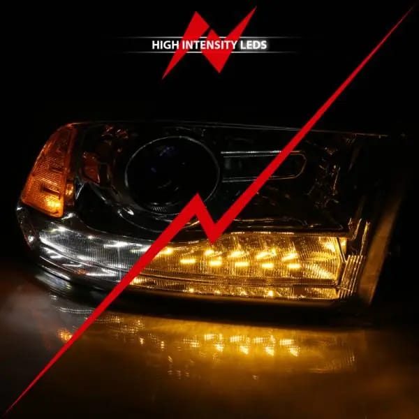 ANZO 2009-2018 Dodge Ram 1500 Projector Plank Style Switchback H.L Halo Chrome Amber (OE Style) thumbnail 8