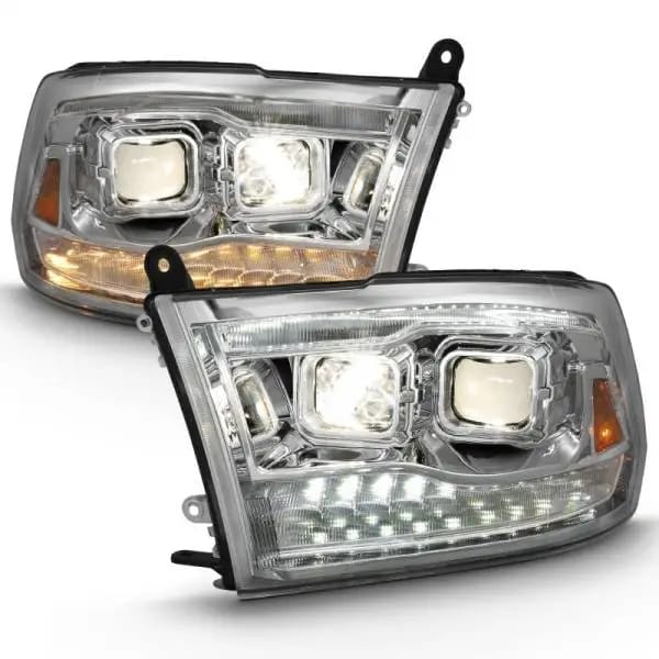 ANZO 2009-2018 Dodge Ram 1500 Projector H.L. Switchback Black Amber thumbnail 3