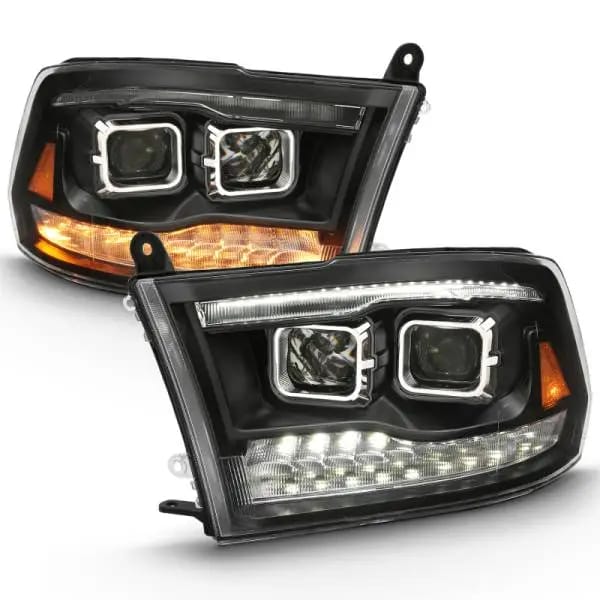 ANZO 2009-2018 Dodge Ram 1500 Projector H.L. Switchback Black Amber thumbnail 10