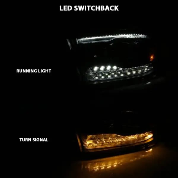 ANZO 2009-2018 Dodge Ram 1500 Projector H.L. Switchback Black Amber thumbnail 16