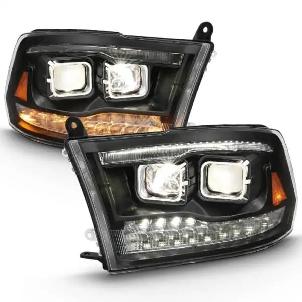 ANZO 2009-2018 Dodge Ram 1500 Projector H.L. Switchback Chrome Amber thumbnail 3