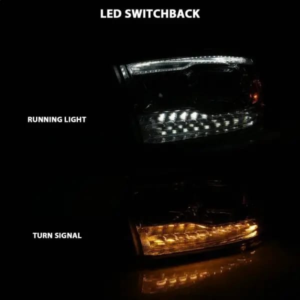 ANZO 2009-2018 Dodge Ram 1500 Projector H.L. Switchback Chrome Amber thumbnail 9