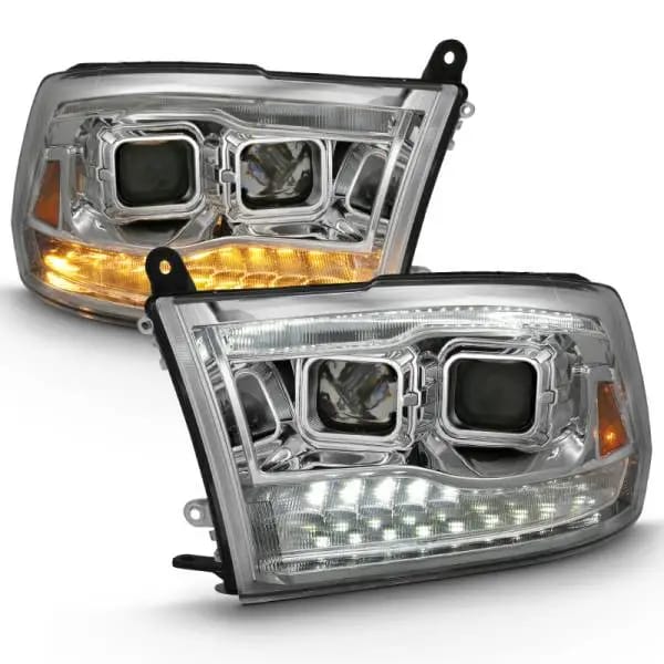 ANZO 2009-2018 Dodge Ram 1500 Projector H.L. Switchback Chrome Amber thumbnail 10
