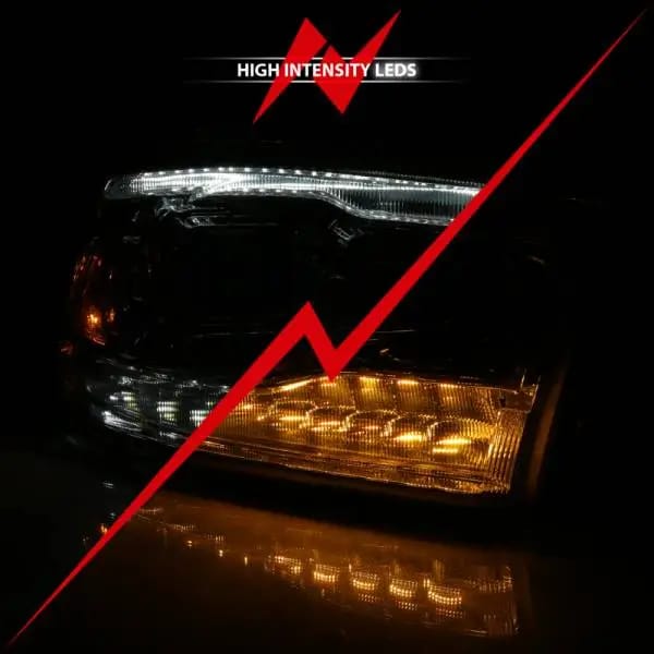 ANZO 2009-2018 Dodge Ram 1500 Projector H.L. Switchback Chrome Amber thumbnail 14