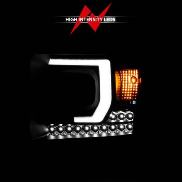 ANZO 2014-2015 GMC Sierra 1500HD Projector Plank Style Headlight Black W/ DRL thumbnail 12