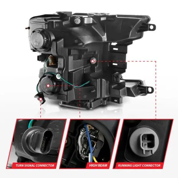 ANZO 2018-2019 Ford F-150 Projector Plank Style H.L. Black Amber (Without Switchback) thumbnail 12