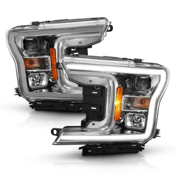 ANZO 2018-2019 Ford F-150 Projector Plank Style H.L. Chrome Amber (Without Switchback) thumbnail 2