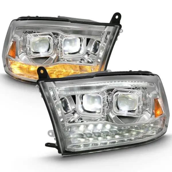 ANZO 2009-2018 Dodge Ram 1500 Led Projector Plank Style Switchback H.L Halo Chrome Amber (OE Style) thumbnail 15