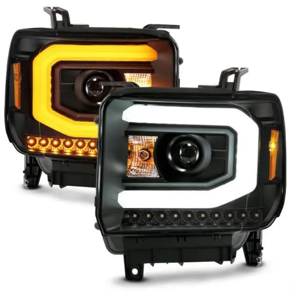 ANZO GMC SIERRA 1500 14-15 2500H/15-19 Projector Headlight Plank Style Black w/ Switchback (Halogen) thumbnail 7