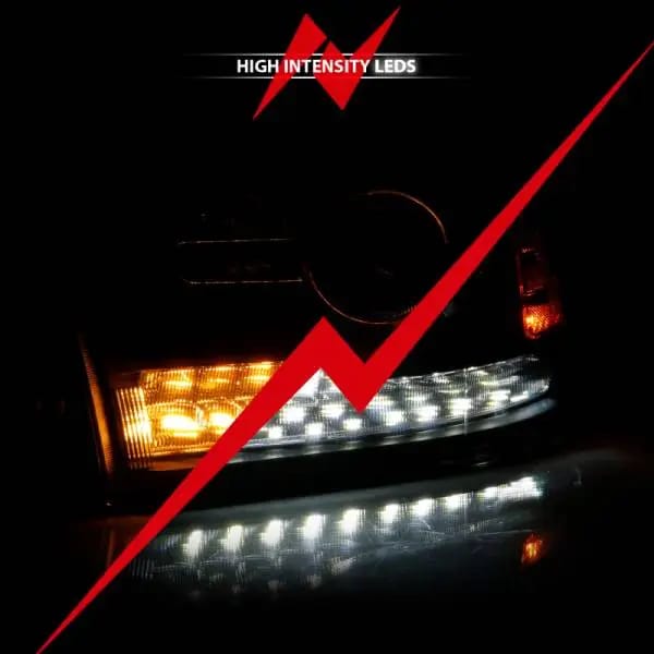 ANZO 2009-2018 Dodge Ram 1500 Projector Headlights Plank Style Halo w/Switchback Matte Black thumbnail 8
