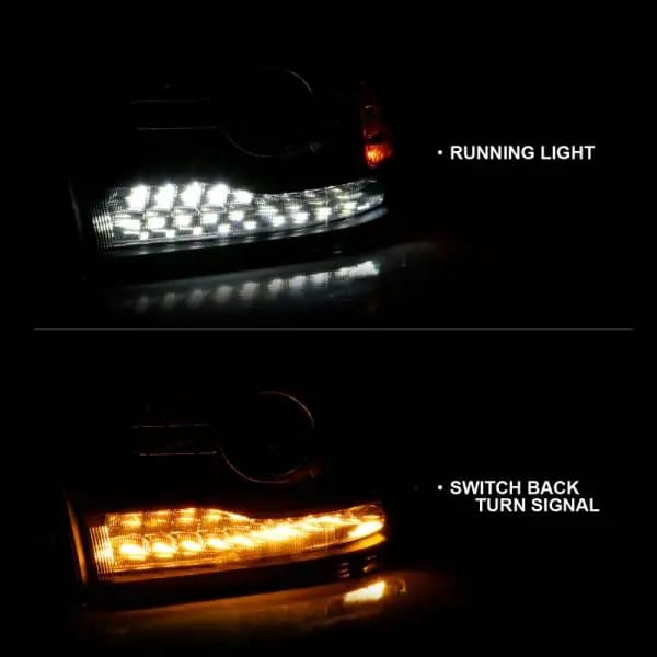 ANZO 2009-2018 Dodge Ram 1500 Projector Headlights Plank Style Halo w/Switchback Matte Black thumbnail 9