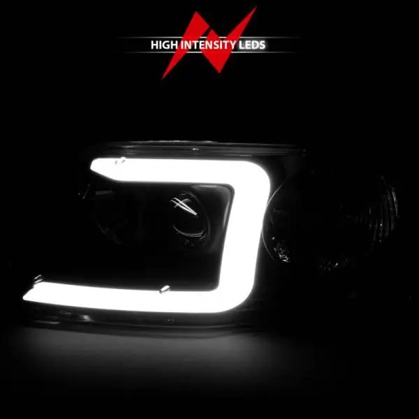 ANZO 1997-2003 Ford F-150 Projector Headlights w/ Light Bar Chrome Housing thumbnail 12
