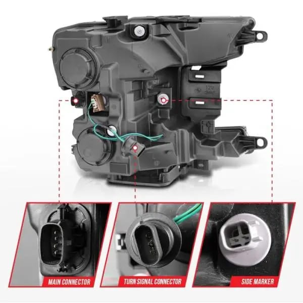 ANZO 2018-2020 Ford F-150 Projector Headlight w/Plank Style Switchback Chrome Housing thumbnail 5