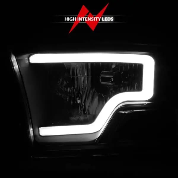 ANZO 2009-2018 Dodge Ram 1500 Crystal Headlights w/ Light Bar Black Housing thumbnail 6