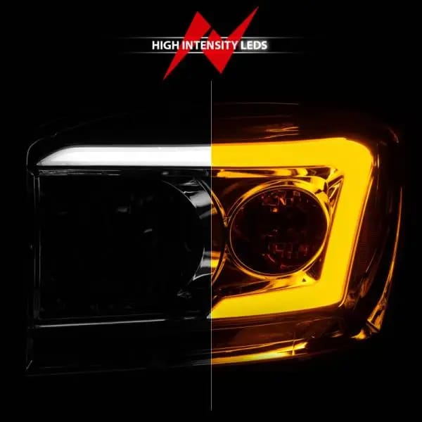 ANZO 06-09 Dodge RAM 1500/2500/3500 Headlights Chrome Housing/Clear Lens (w/Switchback Light Bars) thumbnail 12