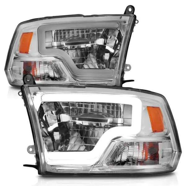 ANZO 2009-2020 Dodge Ram 1500 Full LED Square Projector Headlights w/ Chrome Housing Chrome Amber thumbnail 8