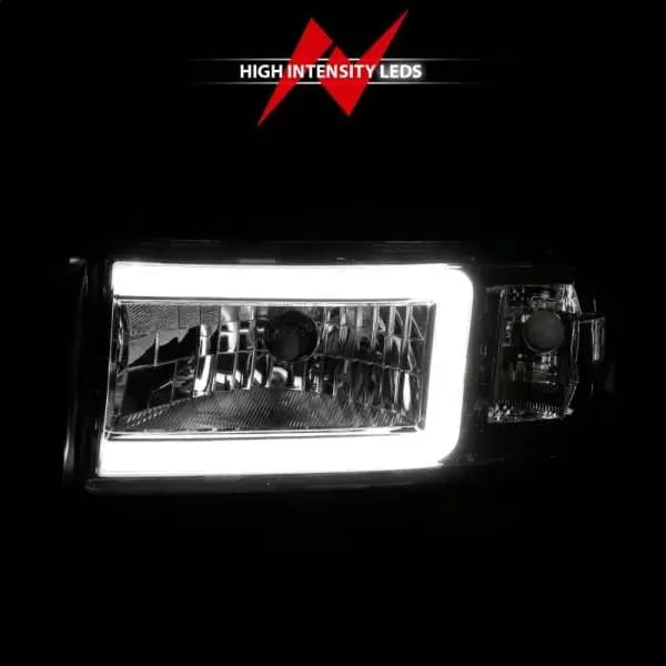 ANZO 94-02 Dodge RAM Crystal Headlight - w/ Light Bar Chrome Housing thumbnail 6