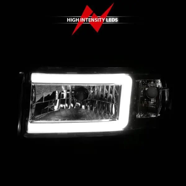 ANZO 94-02 Dodge RAM Crystal Headlight - w/ Light Bar Chrome Housing thumbnail 12
