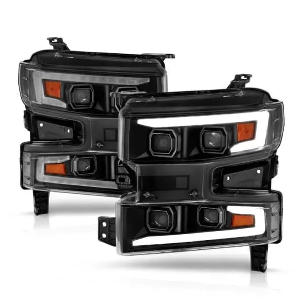 ANZO 19-22 Chevrolet Silverado 1500 LED Proj HL w/Lgt Bar SwBk Seq. Blk w/In. Light - Passenger Side thumbnail 3