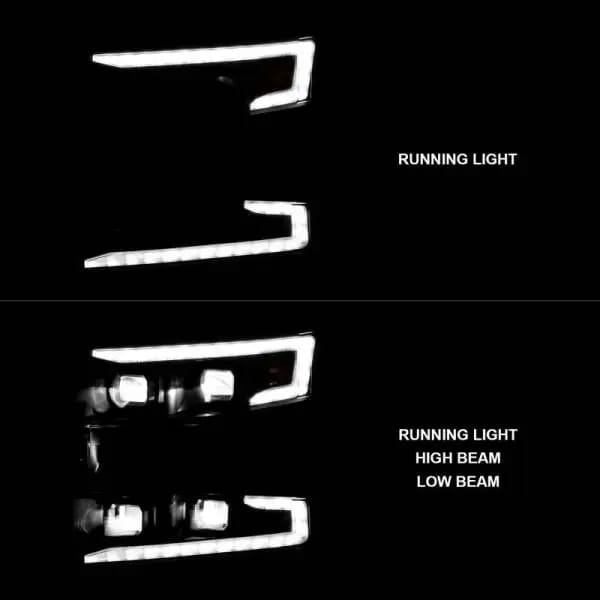 ANZO 19-22 Chevrolet Silverado 1500 LED Proj HL w/Lgt Bar SwBk Seq. Blk w/In. Light - Passenger Side thumbnail 7