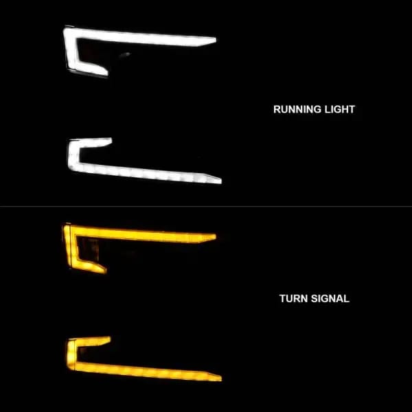 ANZO 19-22 Chevrolet Silverado 1500 LED Proj HL w/Lgt Bar SwBk Seq. Blk w/In. Light - Passenger Side thumbnail 10