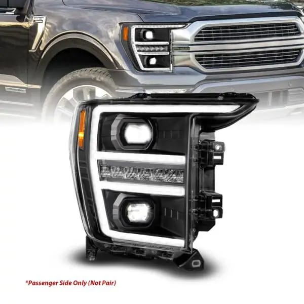 ANZO 21-23 Ford F150 LED Projector Headlight w/Switchback+Sequential - Black (Passenger Side Only) thumbnail 2