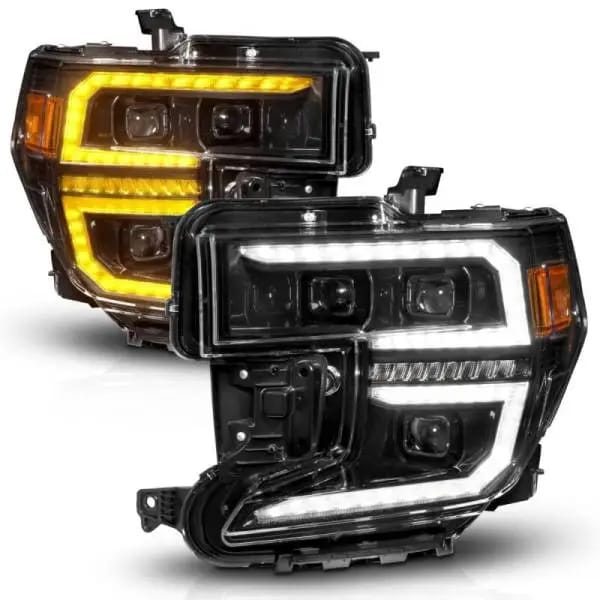 ANZO 19-21 GMC Sierra 1500 LED Projector Headlight w/Switchback+Sequential - Black thumbnail 2