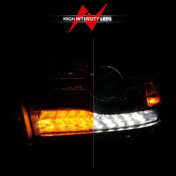 ANZO 09-18 Dodge Ram 1500/2500/3500 LED Plank Style Headlights Switchback + Sequential - Matte Black thumbnail 12
