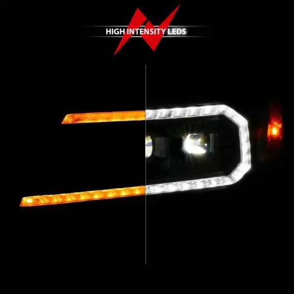 ANZO 15-22 Chevy Colorado Blk Housing Full LED DRL Projector Headlight w/ Sequential Light Bar thumbnail 6