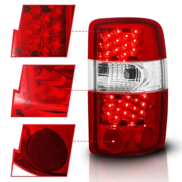 ANZO 2000-2006 Chevrolet Suburban LED Taillights Red/Clear thumbnail 4