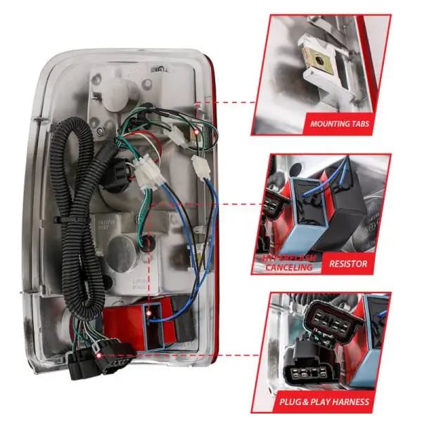 ANZO 2000-2006 Chevrolet Suburban LED Taillights Red/Clear thumbnail 12
