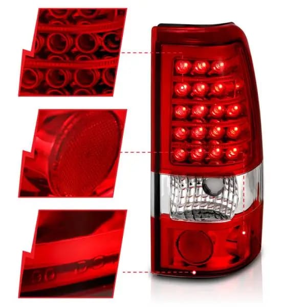 ANZO 1999-2007 Chevrolet Silverado 1500 LED Taillights Red/Clear thumbnail 4