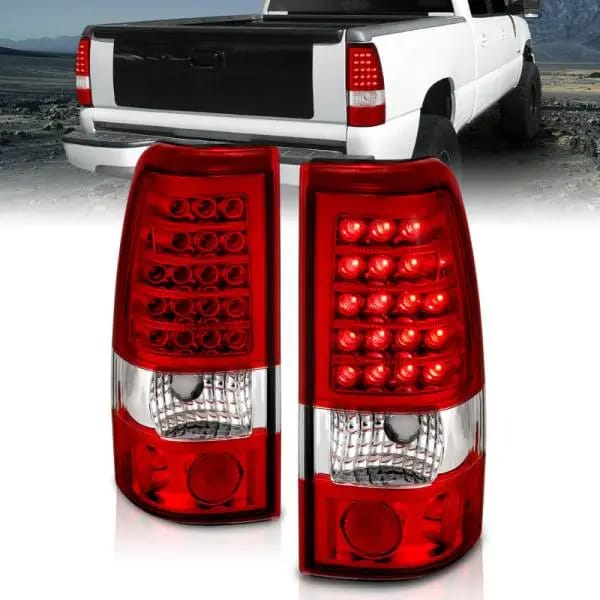 ANZO 1999-2007 Chevrolet Silverado 1500 LED Taillights Red/Clear thumbnail 6
