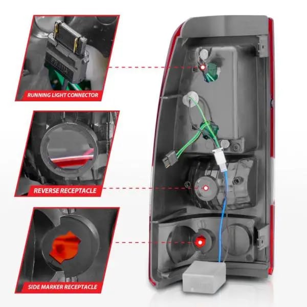 ANZO 2003-2006 Chevrolet Silverado 1500 LED Taillights Red/Clear thumbnail 14