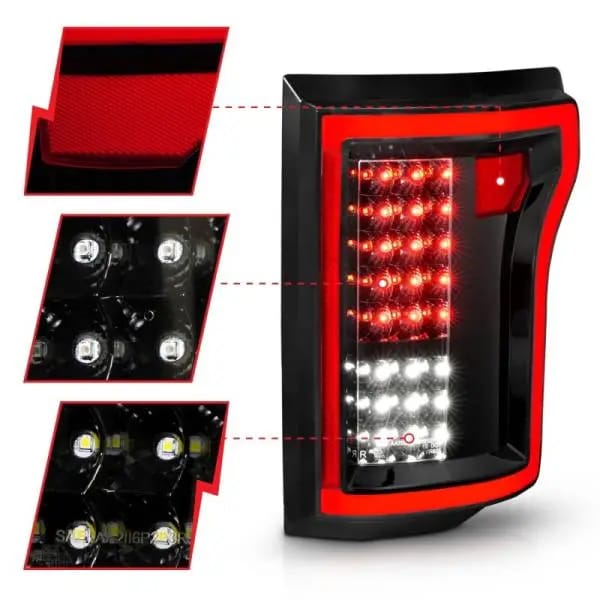 ANZO 2015-2016 Ford F-150 LED Taillights Black thumbnail 5
