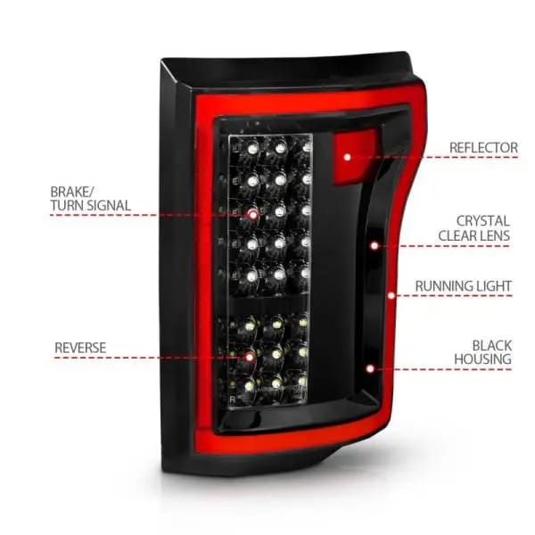 ANZO 2015-2016 Ford F-150 LED Taillights Black thumbnail 6
