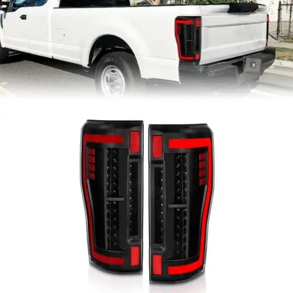 ANZO 2017+ Ford F-250 LED Taillights - Black/Clear thumbnail 2