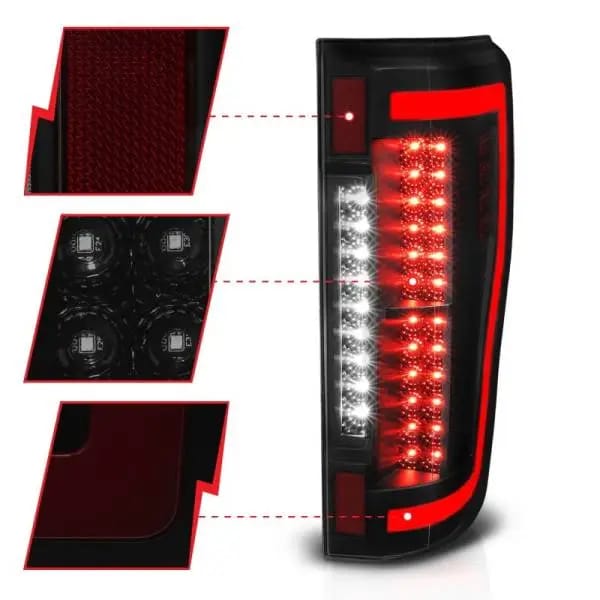 ANZO 2017+ Ford F-250 LED Taillights - Black/Smoke thumbnail 5