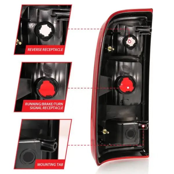 ANZO 2008-2016 Ford F-250 Taillight Red/Clear Lens (OE Replacement) thumbnail 5