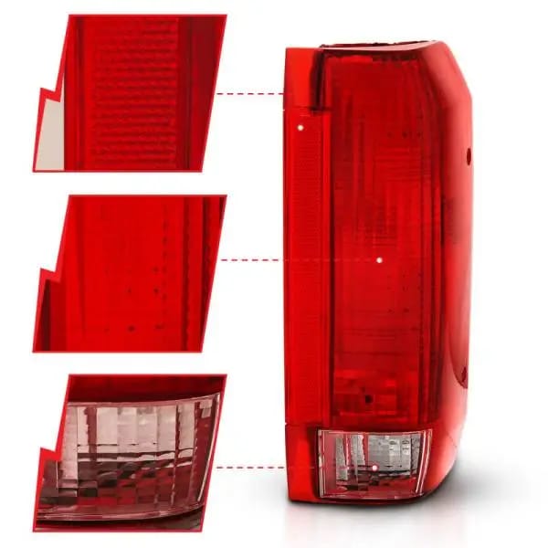 ANZO 1992-1996 Ford Bronco Taillight Red/Clear Lens (OE Replacement) thumbnail 3