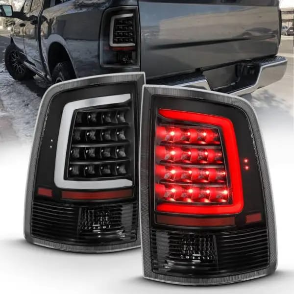 ANZO 2009-2018 Dodge Ram 1500 LED Taillight Plank Style Black w/Clear Lens thumbnail 2