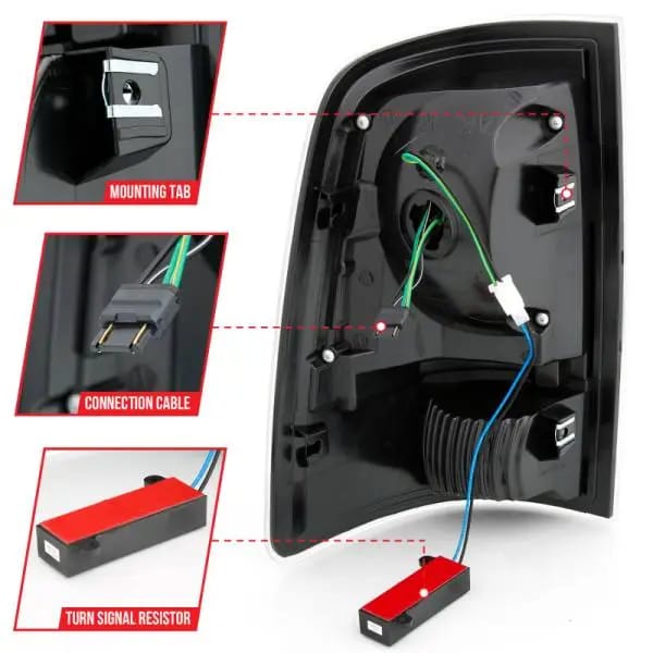 ANZO 2009-2018 Dodge Ram 1500 LED Taillight Plank Style Black w/Clear Lens thumbnail 9