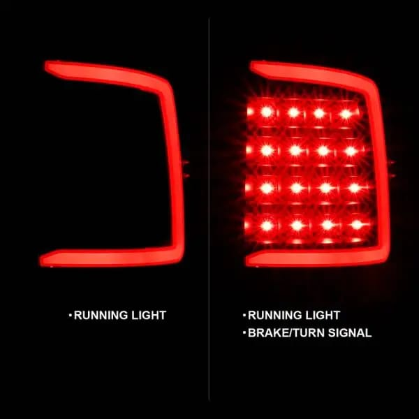 ANZO 2009-2018 Dodge Ram 1500 LED Taillight Plank Style Black w/Clear Lens thumbnail 10