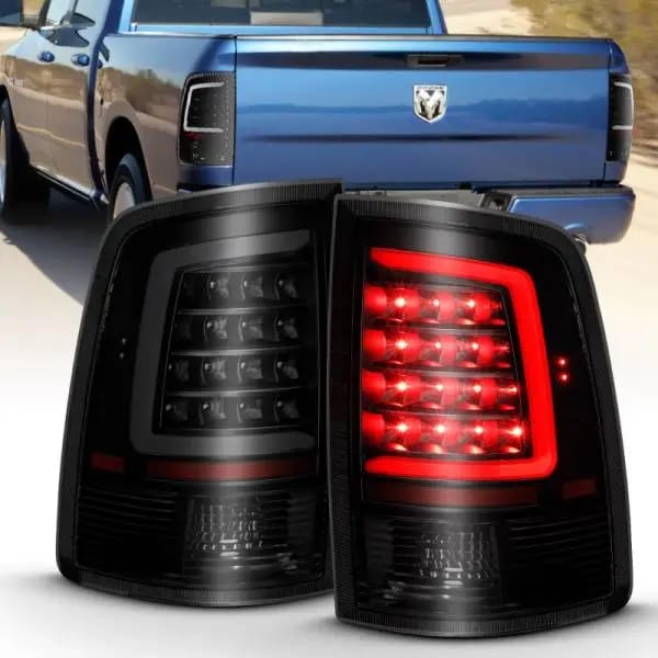 ANZO 2009-2018 Dodge Ram 1500 LED Taillight Plank Style Black w/Smoke Lens thumbnail 2