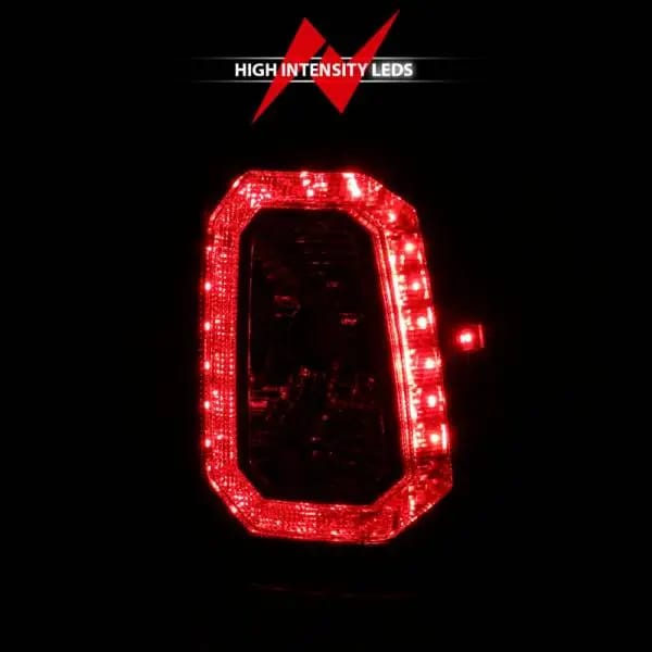 ANZO 1999-2002 Chevy Silverado 1500 LED Taillights Plank Style Chrome With Red/Clear Lens thumbnail 12
